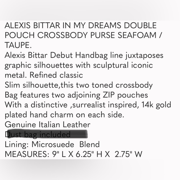 ALEXIS BITTAR - IN MY DREAMS POUCH CROSSBODY - SEA FOAM/TAUPE - Picture 12 of 12